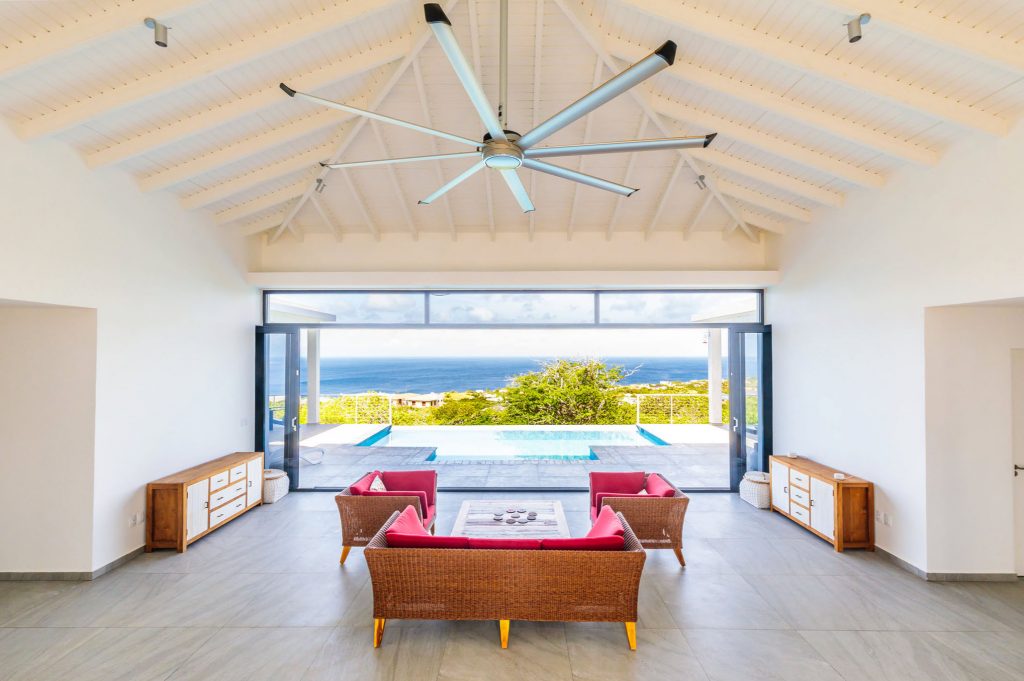 vanishing edge pool as seen from living room