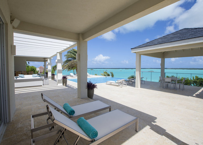 Oceanfront Villa Patio and Pool