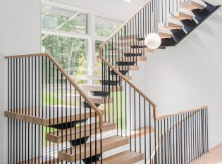 Modern Floating stair pencil rail 