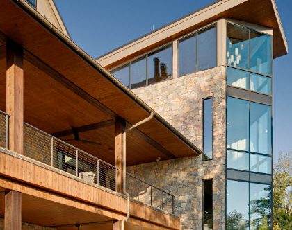 Retreat Lodge with cable railings