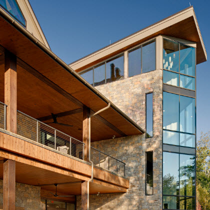 Retreat Lodge with cable railings