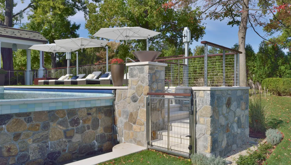 Pool Designs Deck Gate How To Fence A Natural Pool TOTAL HABITAT
