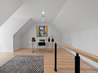 Loft Office with cable railing