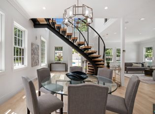 Custom Curved Floating Stairs