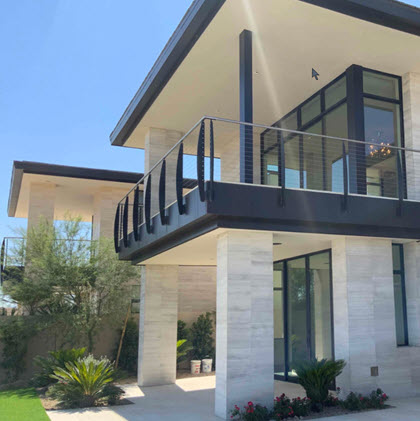 Modern Glass Stair Railing, Deck Cable Railing-Las Vegas, NV