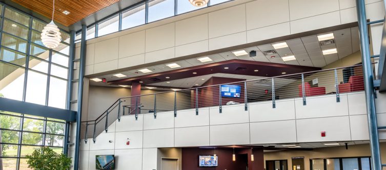 Cable Railings on Mezzanine in Atrium