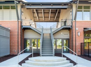 Grand Entry Split Staircase with Cable Railing System