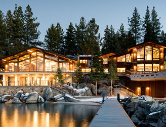 Lake Tahoe, NV - Curved Wire Rope Railing