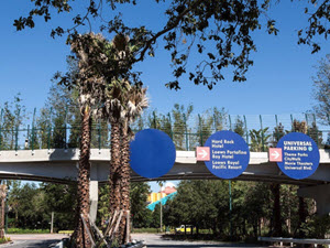 Landscaped bridge over highway