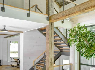 Keuka Studios Ithaca Style stair and cable railing