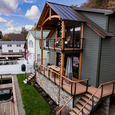 Fascia Mounted Cable Railing – Keuka Lake, NY