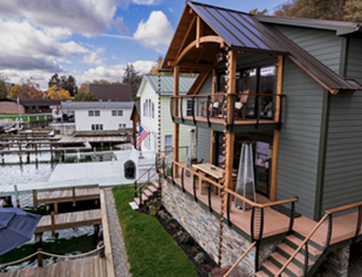 Keuka Lake, NY Fascia Mounted Cable Railing