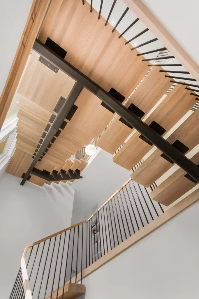 Stylish staircase railings