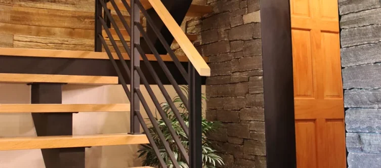 Stylish staircase railings